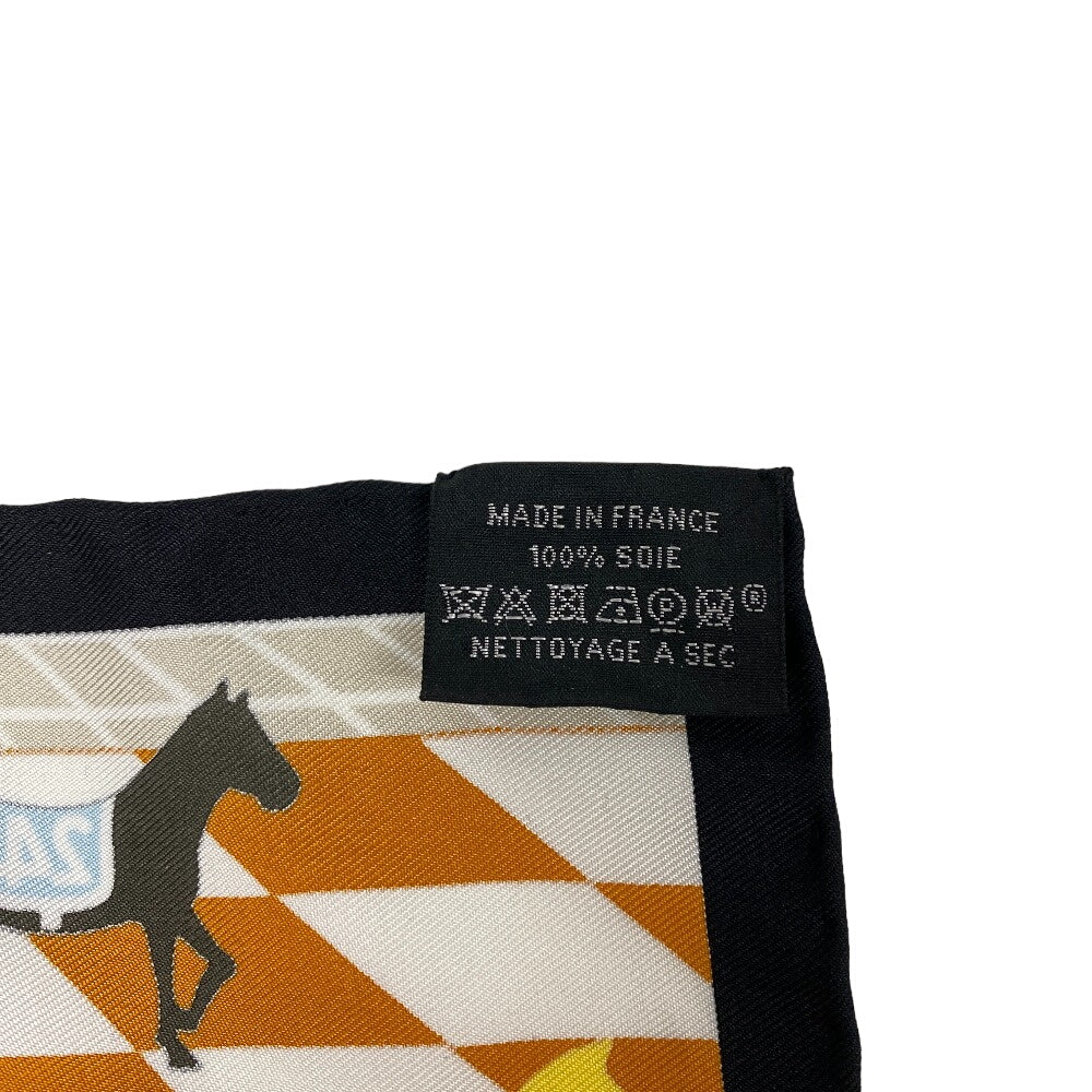 Hermes Scarf Silk Multicolor Carre45 Gavroche Horse Club Detail Women
