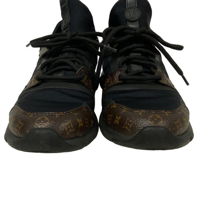 Louis Vuitton Sneakers Leather Black Monogram After Game Line Mesh Women 36 1/2