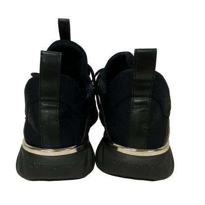 Louis Vuitton Sneakers Leather Black Monogram After Game Line Mesh Women 36 1/2