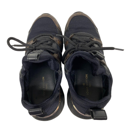 Louis Vuitton Sneakers Leather Black Monogram After Game Line Mesh Women 36 1/2