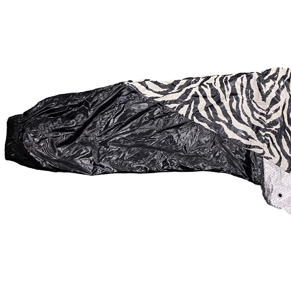 Celine Nylon Jacket 2W537260Q Nylon Black 44 22Stainless Steel Zebra Look Loose Cut Jacket Mens 44