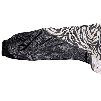 Celine Nylon Jacket 2W537260Q Nylon Black 44 22Stainless Steel Zebra Look Loose Cut Jacket Mens 44
