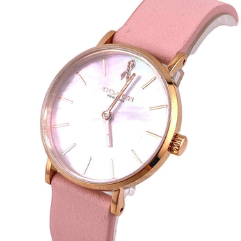 Coach Watches 14503628 Leather Pink Pink Pearl Women