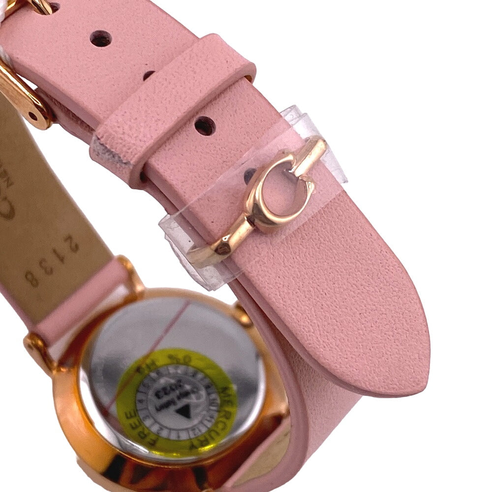 Coach Watches 14503628 Leather Pink Pink Pearl Women