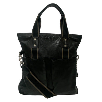 Coach Tote Bag F70558 Leather Brown 2Way Shoulder Heritage Web Mens