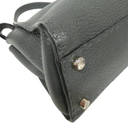 Fendi Handbag Leather Gray 2Way Shoulder Bag Celeria Peek-A-Boo Regular Women