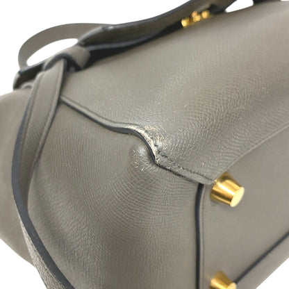 Celine Handbag Leather Gray Belt Bag Mini