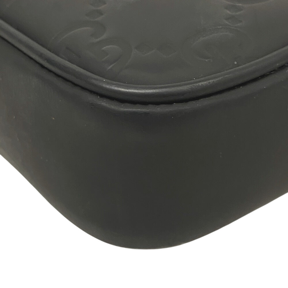 Gucci Shoulder Bag 771293 Rubber Black Gg Rubber Mens