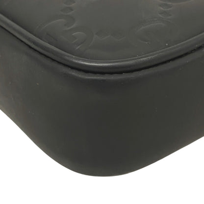 Gucci Shoulder Bag 771293 Rubber Black Gg Rubber Mens