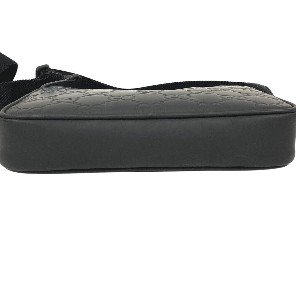 Gucci Shoulder Bag 771293 Rubber Black Gg Rubber Mens