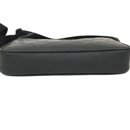 Gucci Shoulder Bag 771293 Rubber Black Gg Rubber Mens