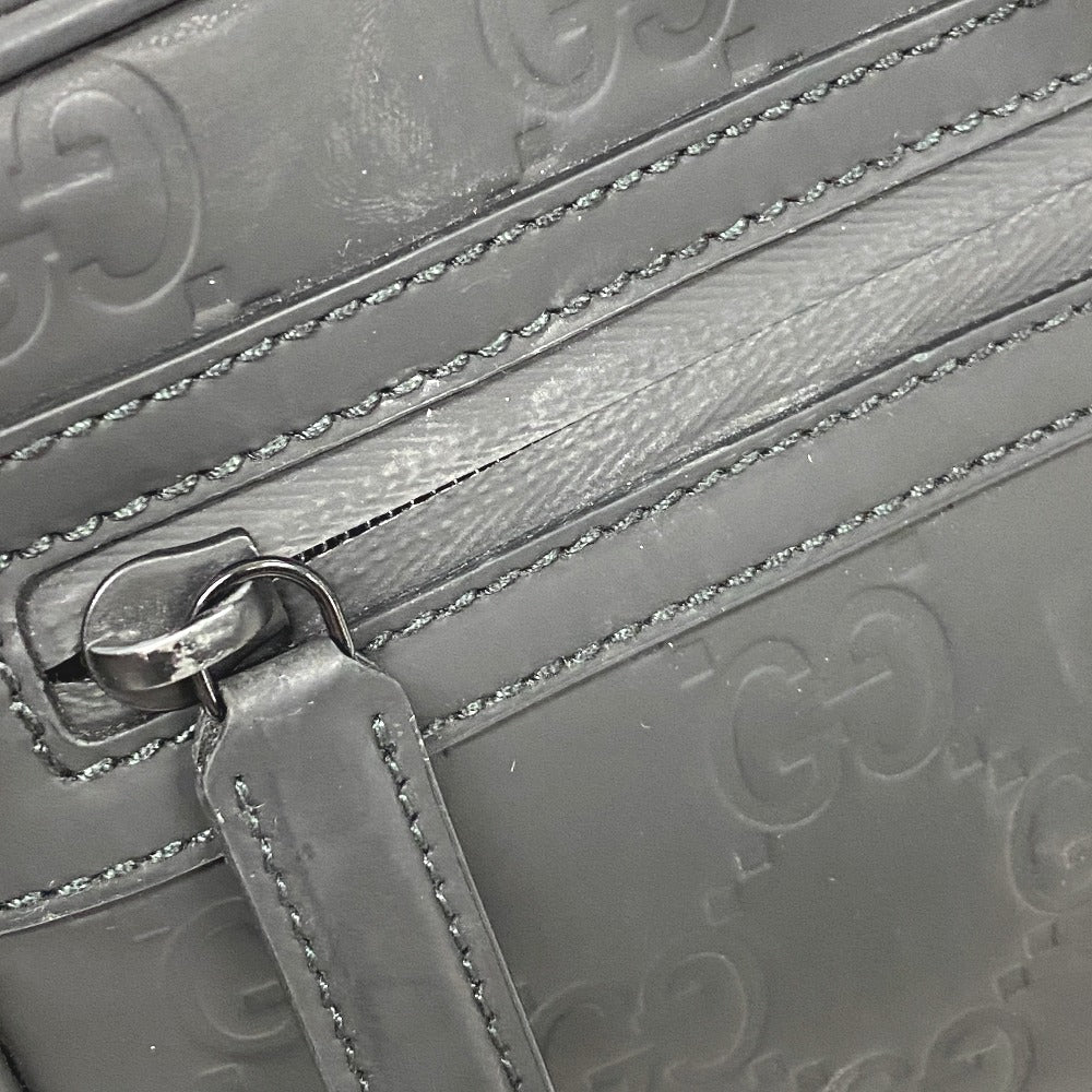 Gucci Shoulder Bag 771293 Rubber Black Gg Rubber Mens