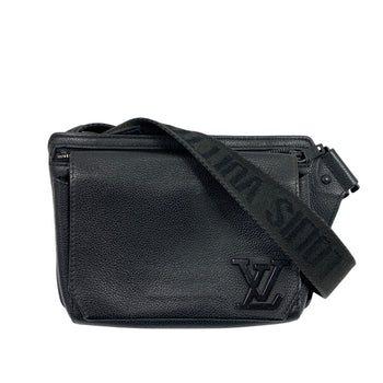 Louis Vuitton Sling Bag M57081 Grain Leather Black Lv Aerogram Takeoff Sling Mens