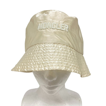 Moncler Other Hats Nylon Ivory Bucket Hat Logo Bucket 2022 Women M