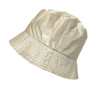 Moncler Other Hats Nylon Ivory Bucket Hat Logo Bucket 2022 Women M