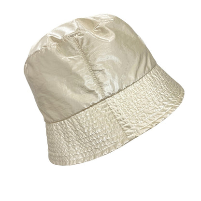 Moncler Other Hats Nylon Ivory Bucket Hat Logo Bucket 2022 Women M