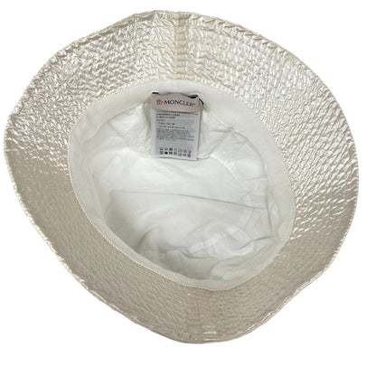 Moncler Other Hats Nylon Ivory Bucket Hat Logo Bucket 2022 Women M