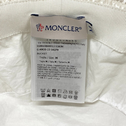 Moncler Other Hats Nylon Ivory Bucket Hat Logo Bucket 2022 Women M