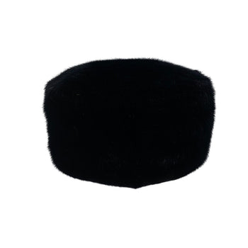 Prada Hat 1Ho149 Fur Black Women S