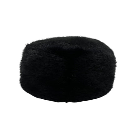 Prada Hat 1Ho149 Fur Black Women S