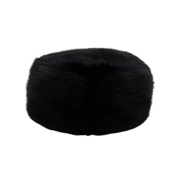 Prada Hat 1Ho149 Fur Black Women S