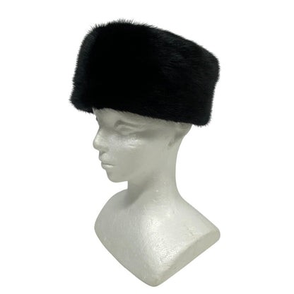 Prada Hat 1Ho149 Fur Black Women S