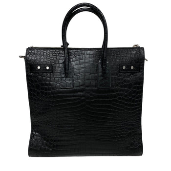 Yves Saint Laurent Shoulder Bag Leather Black 2Way Handbag Embossing Sac De Jules Women
