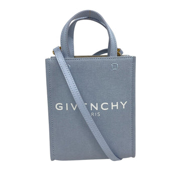 Givenchy Tote Bag Canvas, Leather Blue Bma0223 G Tote Vertical Mini Ki Women