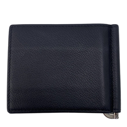 Prada Money Clip 2Mn077 Leather Black Card Case Safiano Leather Mens