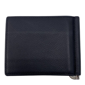 Prada Money Clip 2Mn077 Leather Black Card Case Safiano Leather Mens