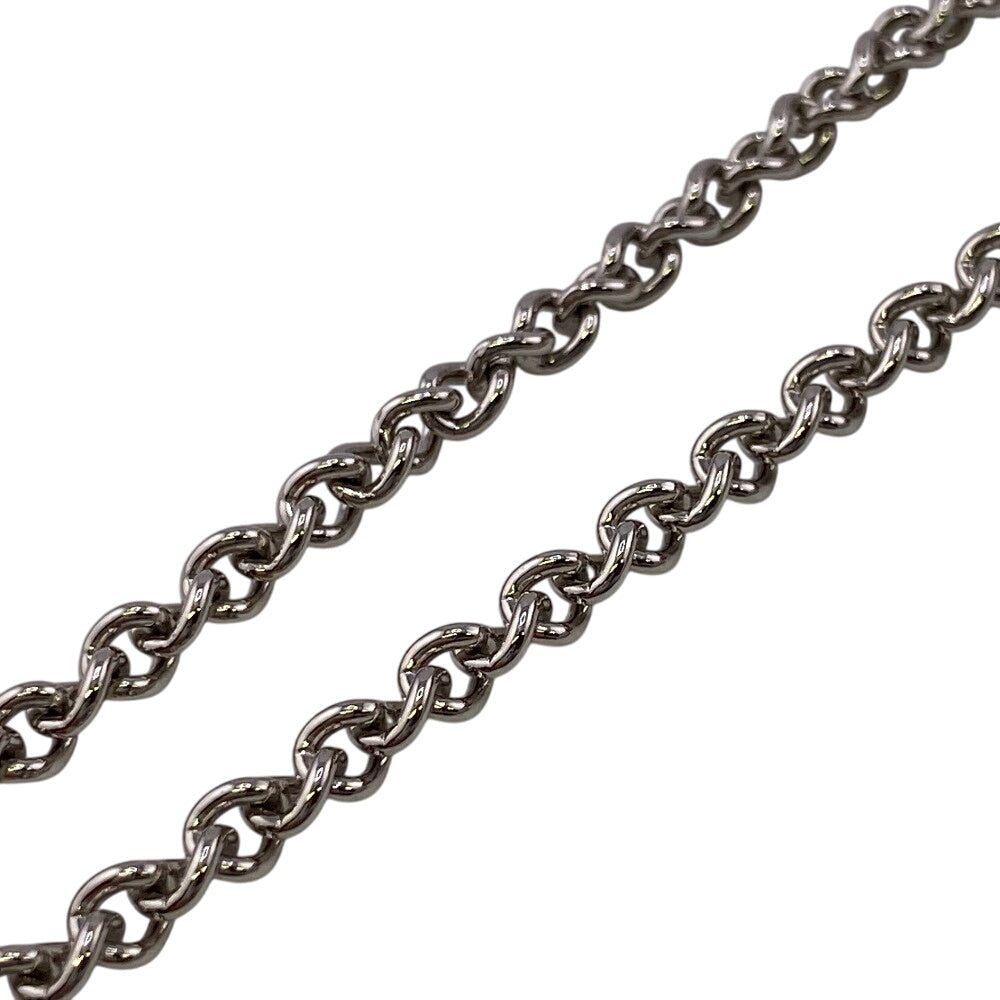 Hermes Necklace Buffalo Horn, Metal Silver Van Quatre Faubourg Mens(Unisex)