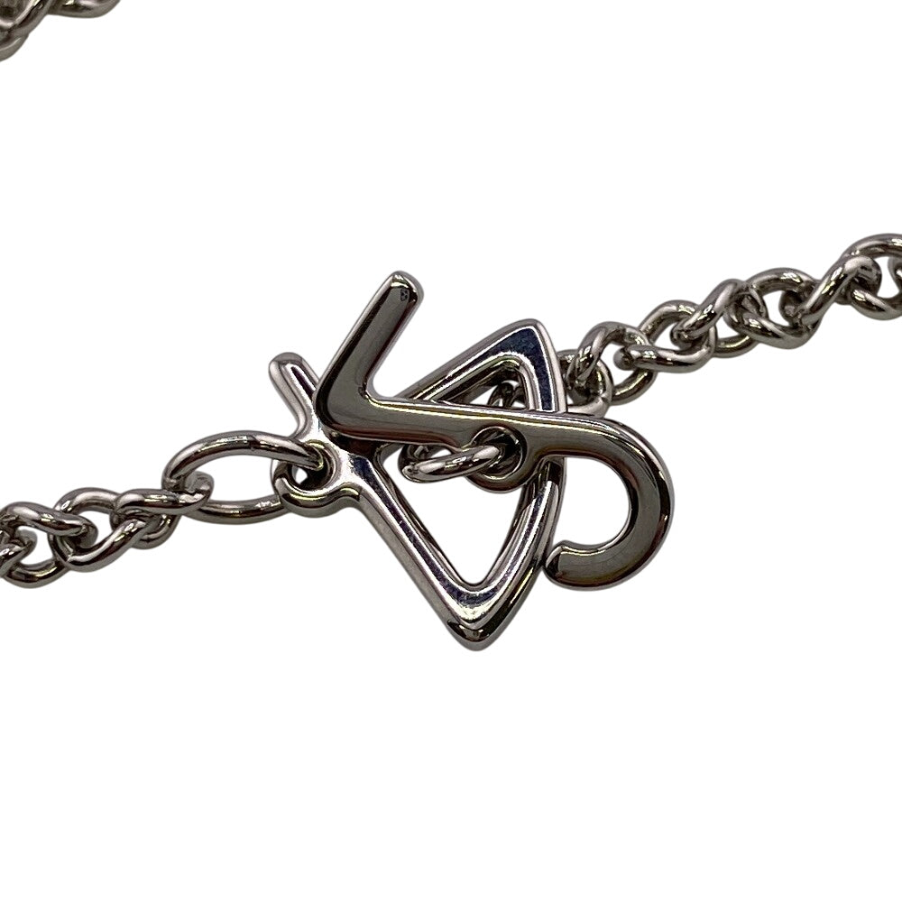 Hermes Necklace Buffalo Horn, Metal Silver Van Quatre Faubourg Mens(Unisex)