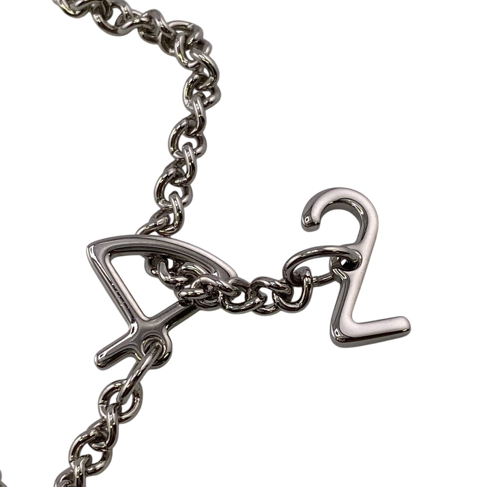 Hermes Necklace Buffalo Horn, Metal Silver Van Quatre Faubourg Mens(Unisex)