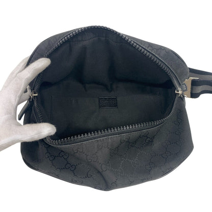 Gucci Sling Bag Nylon, Leather Black Gg Nylon Unisex(Unisex)