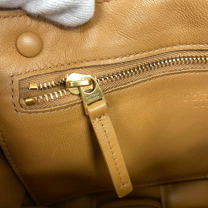 Bottegaveneta Shoulder Bag Leather Caramel Cassette Maxi Intrecciato Padded Cassette Women