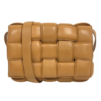 Bottegaveneta Shoulder Bag Leather Caramel Cassette Maxi Intrecciato Padded Cassette Women