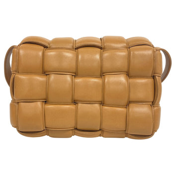 Bottegaveneta Shoulder Bag Leather Caramel Cassette Maxi Intrecciato Padded Cassette Women