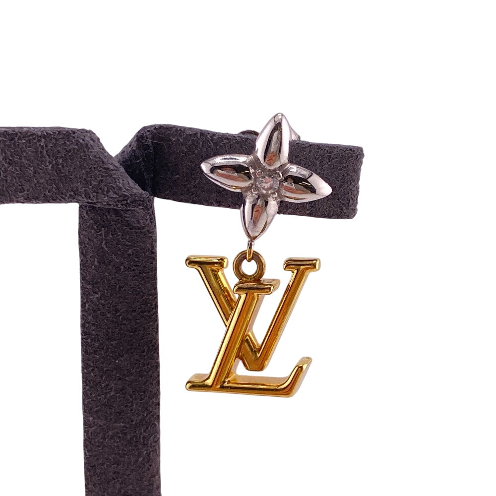 Louis Vuitton Pierce M01287 Gold Plated Gold Pierce Pendant Lv Iconic Flower Women