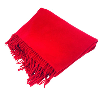 Hermes Scarf Cashmere Red Logo Women(Unisex)