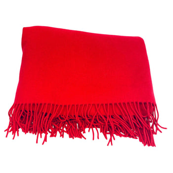 Hermes Scarf Cashmere Red Logo Women(Unisex)