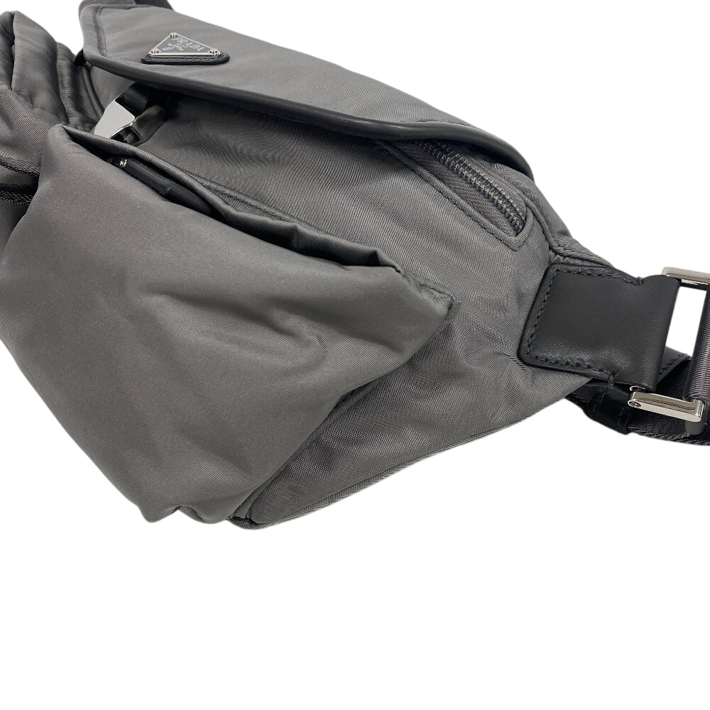 Prada Sling Bag 2Vh174 Nylon, Recycled Polyamide Gray Re-Nylon Mens(Unisex)