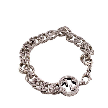 Gucci Bracelet Silver925 Silver Arabesque Interlocking G Mens