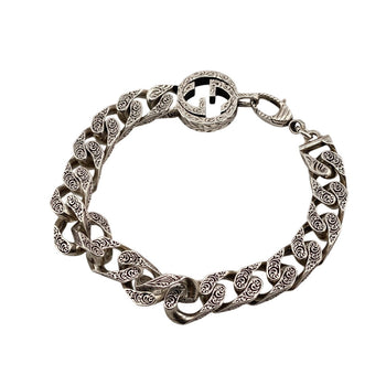 Gucci Bracelet Silver925 Silver Arabesque Interlocking G Mens