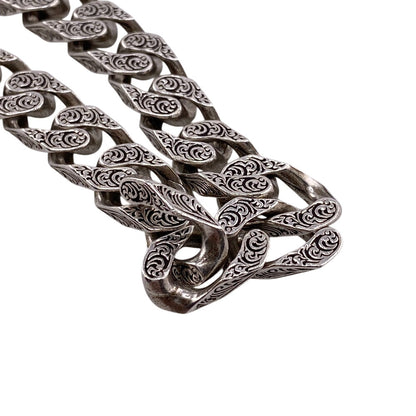 Gucci Bracelet Silver925 Silver Arabesque Interlocking G Mens