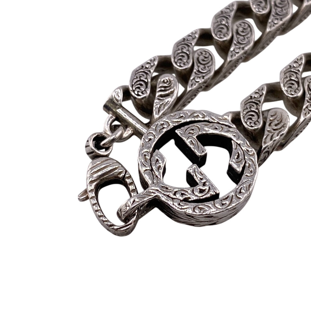 Gucci Bracelet Silver925 Silver Arabesque Interlocking G Mens