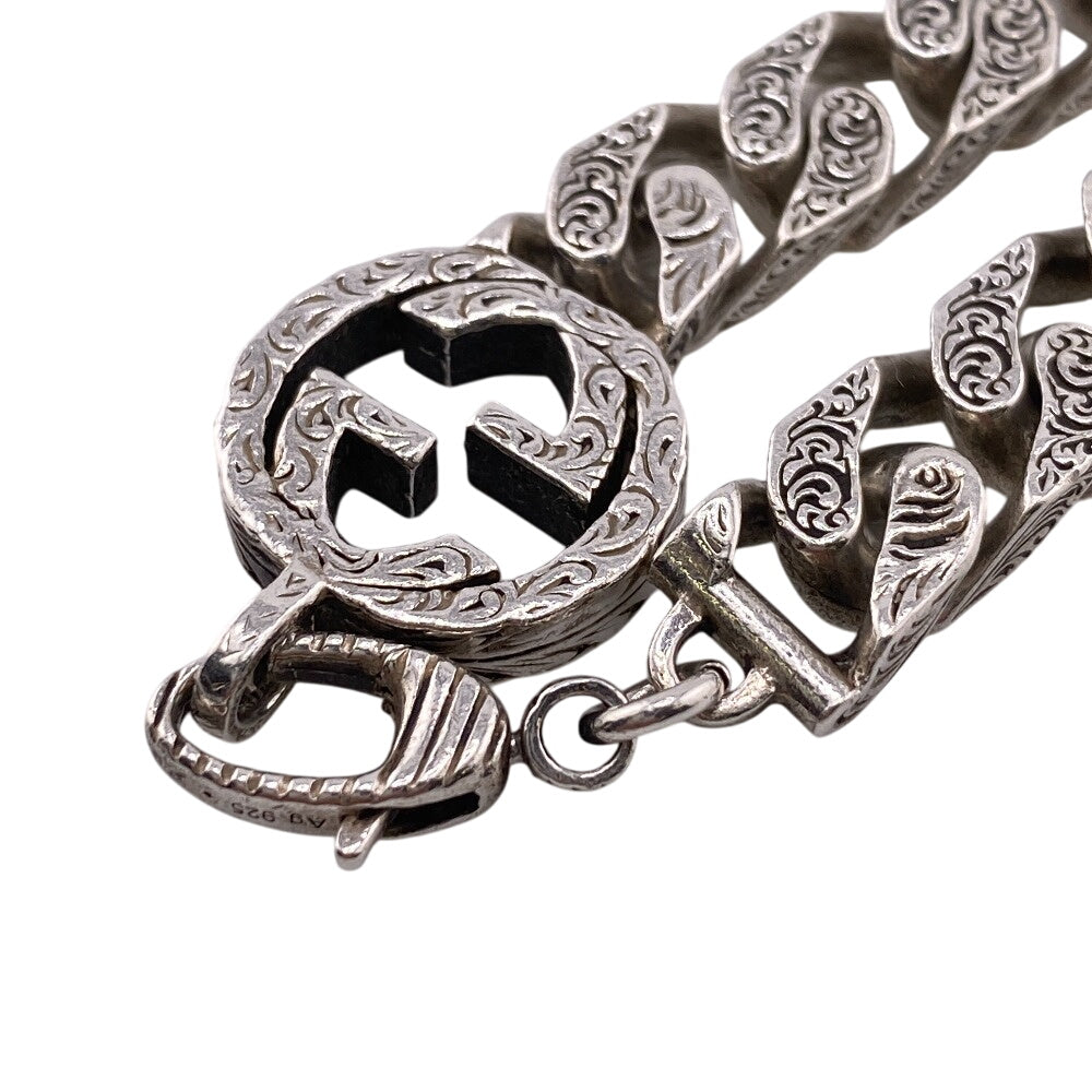 Gucci Bracelet Silver925 Silver Arabesque Interlocking G Mens