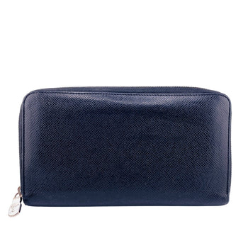 Louis Vuitton Long Wallet Purse M30056 Leather Black Taiga Zippy Organizer Mens(Unisex)