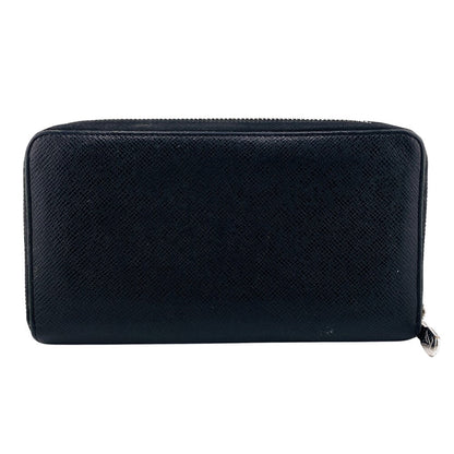 Louis Vuitton Long Wallet Purse M30056 Leather Black Taiga Zippy Organizer Mens(Unisex)
