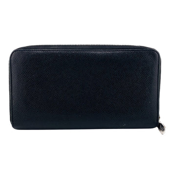 Louis Vuitton Long Wallet Purse M30056 Leather Black Taiga Zippy Organizer Mens(Unisex)