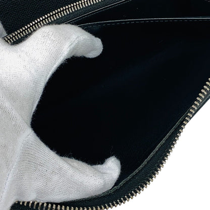 Louis Vuitton Long Wallet Purse M30056 Leather Black Taiga Zippy Organizer Mens(Unisex)